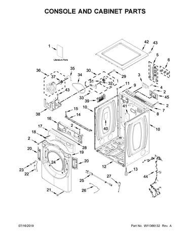Console and cabinet parts