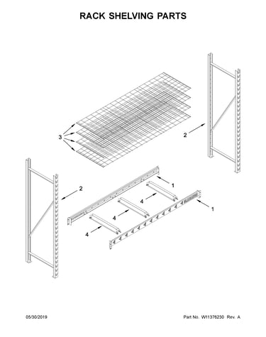 Rack shelving parts