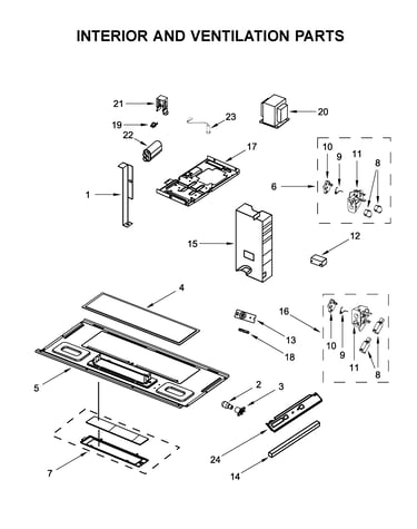 Interior and ventilation parts