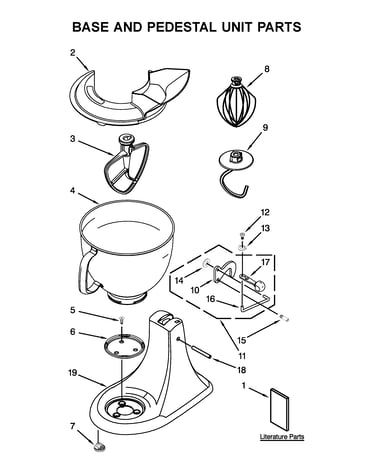 Base and pedestal unit parts