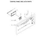 Maytag MDB8969SDH0 control panel and latch parts diagram