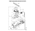 Maytag MDB8969SDE0 pump, washarm and motor parts diagram