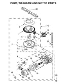 Pump, washarm and motor parts