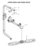 Upper wash and rinse parts