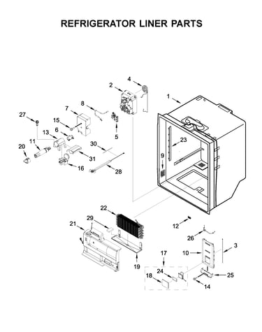 Refrigerator liner parts