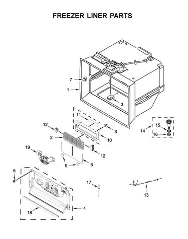 Freezer liner parts