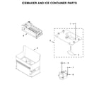 Jenn-Air JFFCC72EFS00 icemaker and ice container parts diagram
