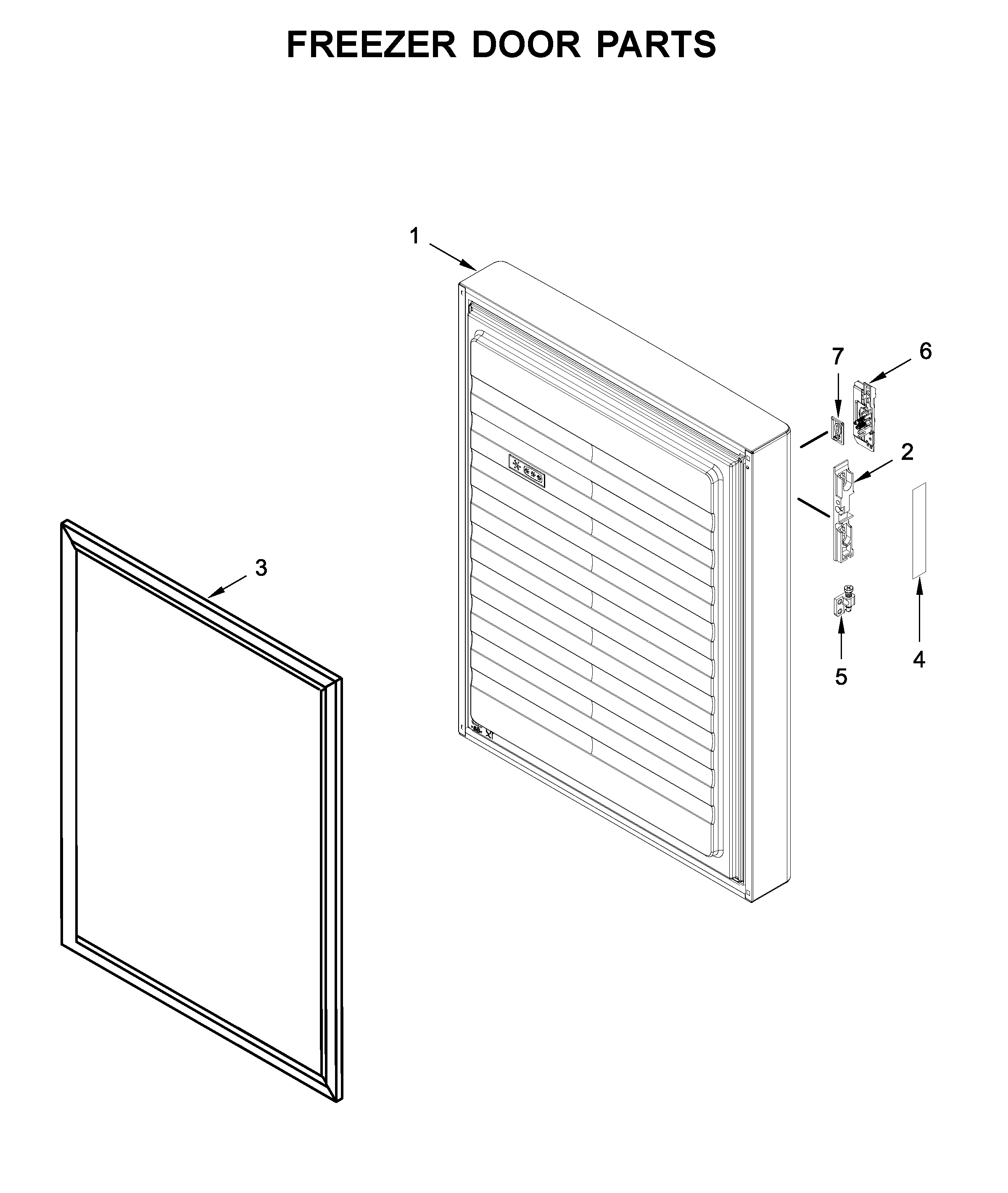 Freezer door parts