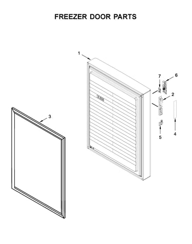 Freezer door parts