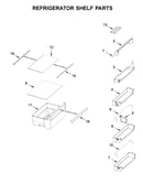 Refrigerator shelf parts