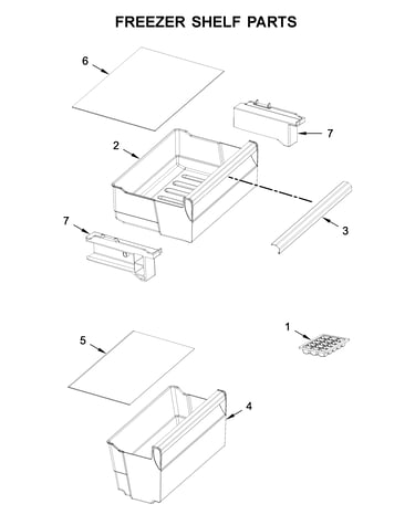Freezer shelf parts