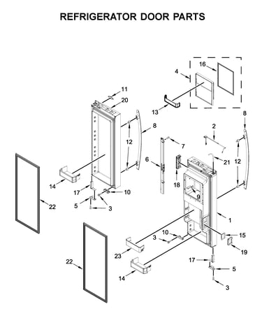 Refrigerator door parts