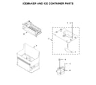 Jenn-Air JFFCC72EFS02 icemaker and ice container parts diagram