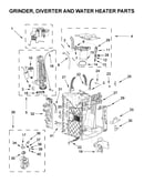 Grinder, diverter and water heater parts