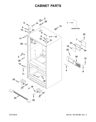 Cabinet parts
