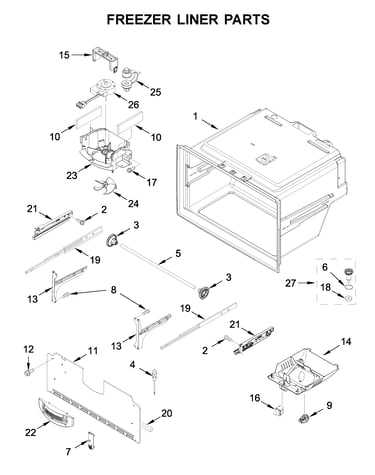 Freezer liner parts