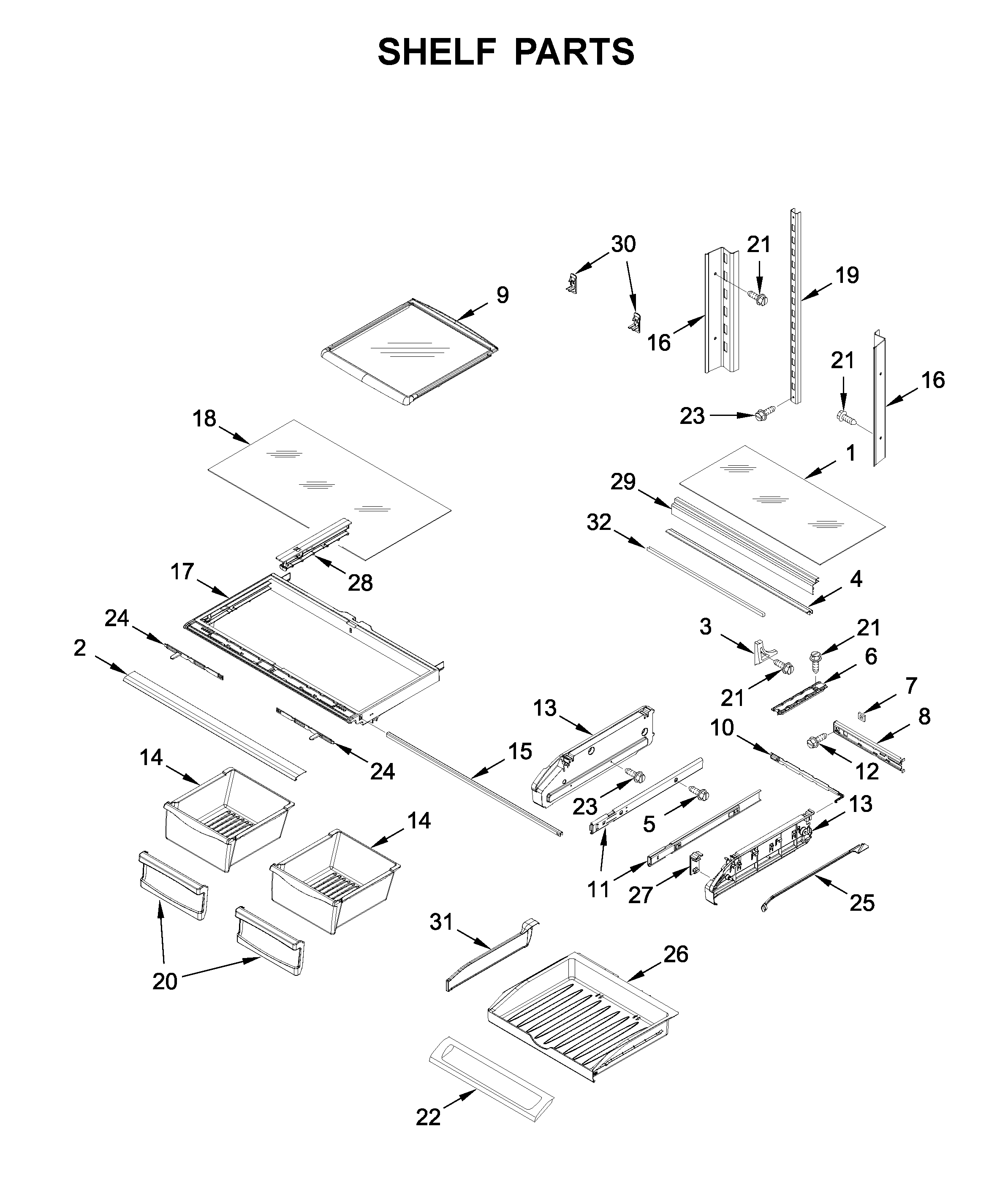Shelf parts