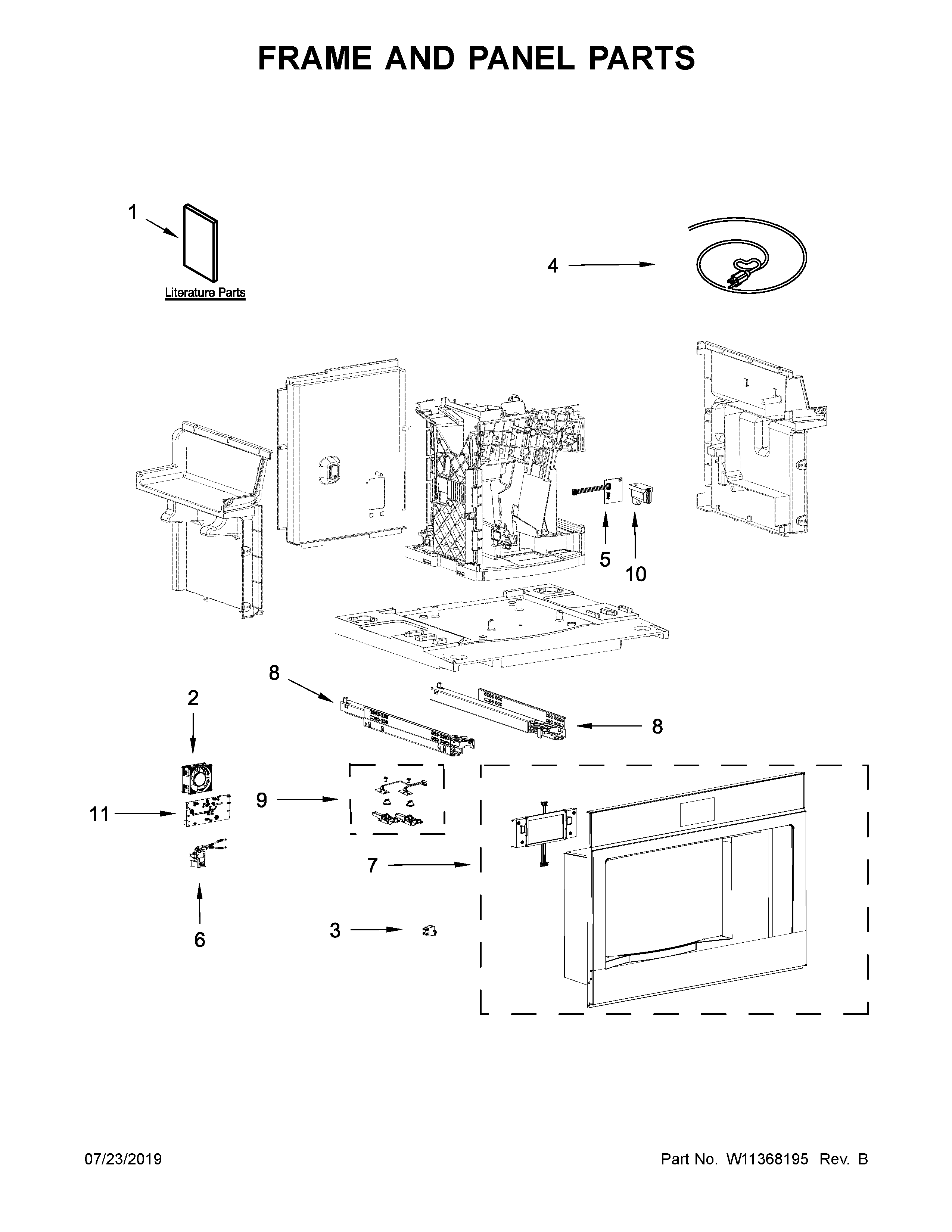 Frame and panel parts