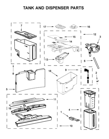 Tank and dispenser parts