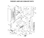 Jenn-Air ALOVE24FLC00 freezer liner and icemaker parts diagram
