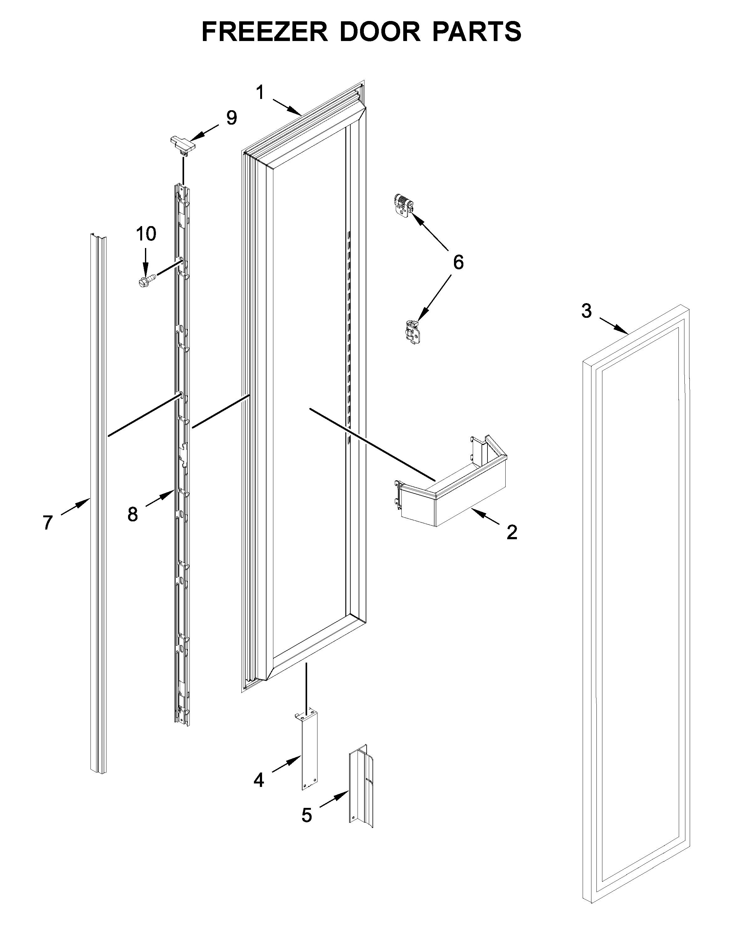 Freezer door parts