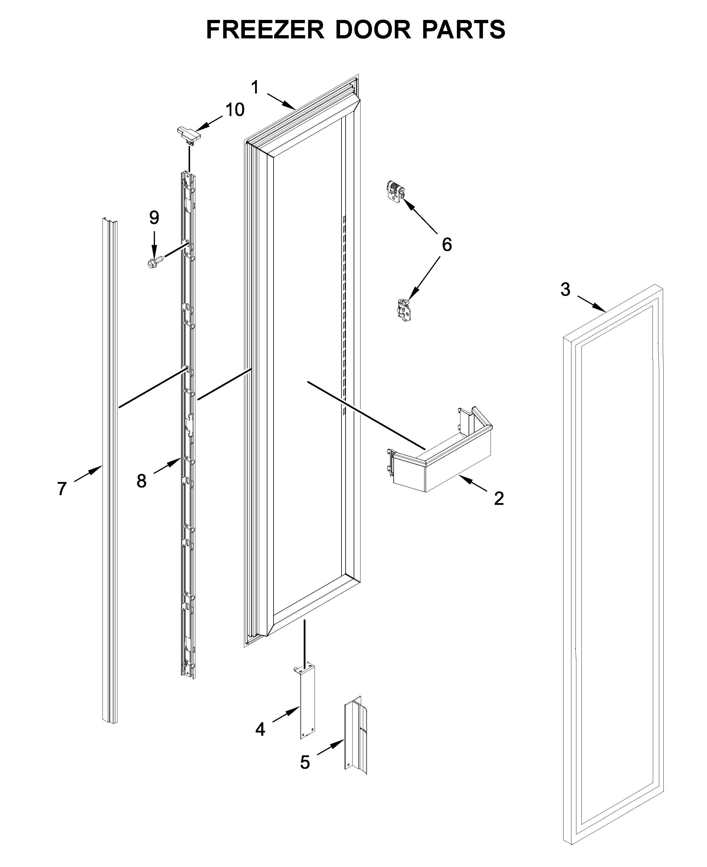 Freezer door parts