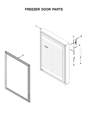 Freezer door parts