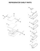 Refrigerator shelf parts