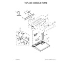 Whirlpool WGD7300DC2 top and console parts diagram