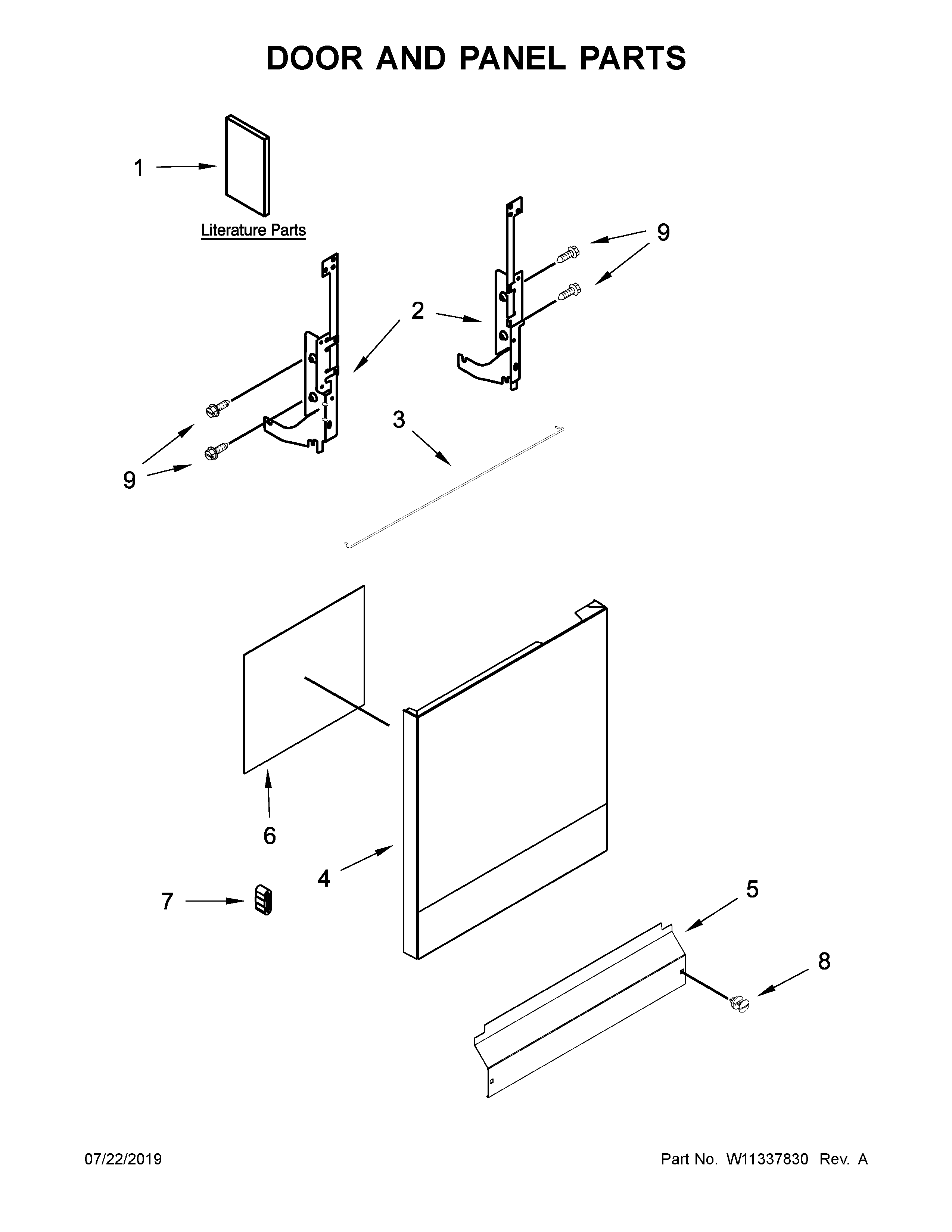 Door and panel parts