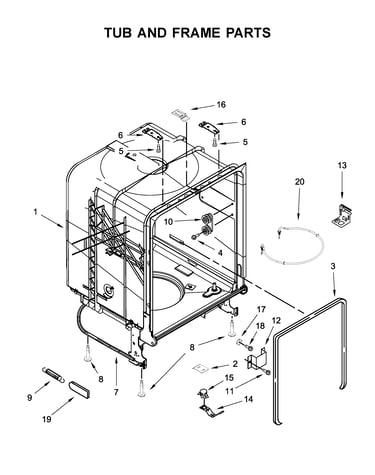 Tub and frame parts
