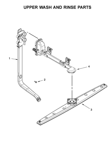 Upper wash and rinse parts
