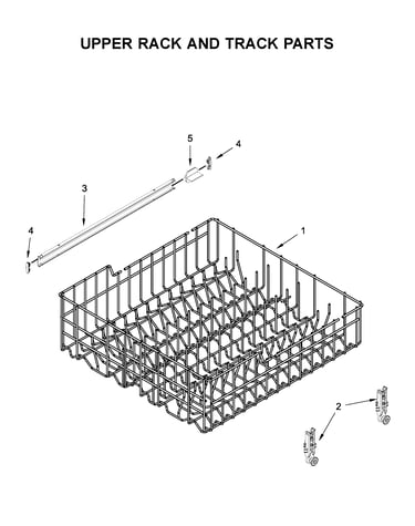Upper rack and track parts