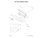 Whirlpool WGD5620HW1 top and console parts diagram