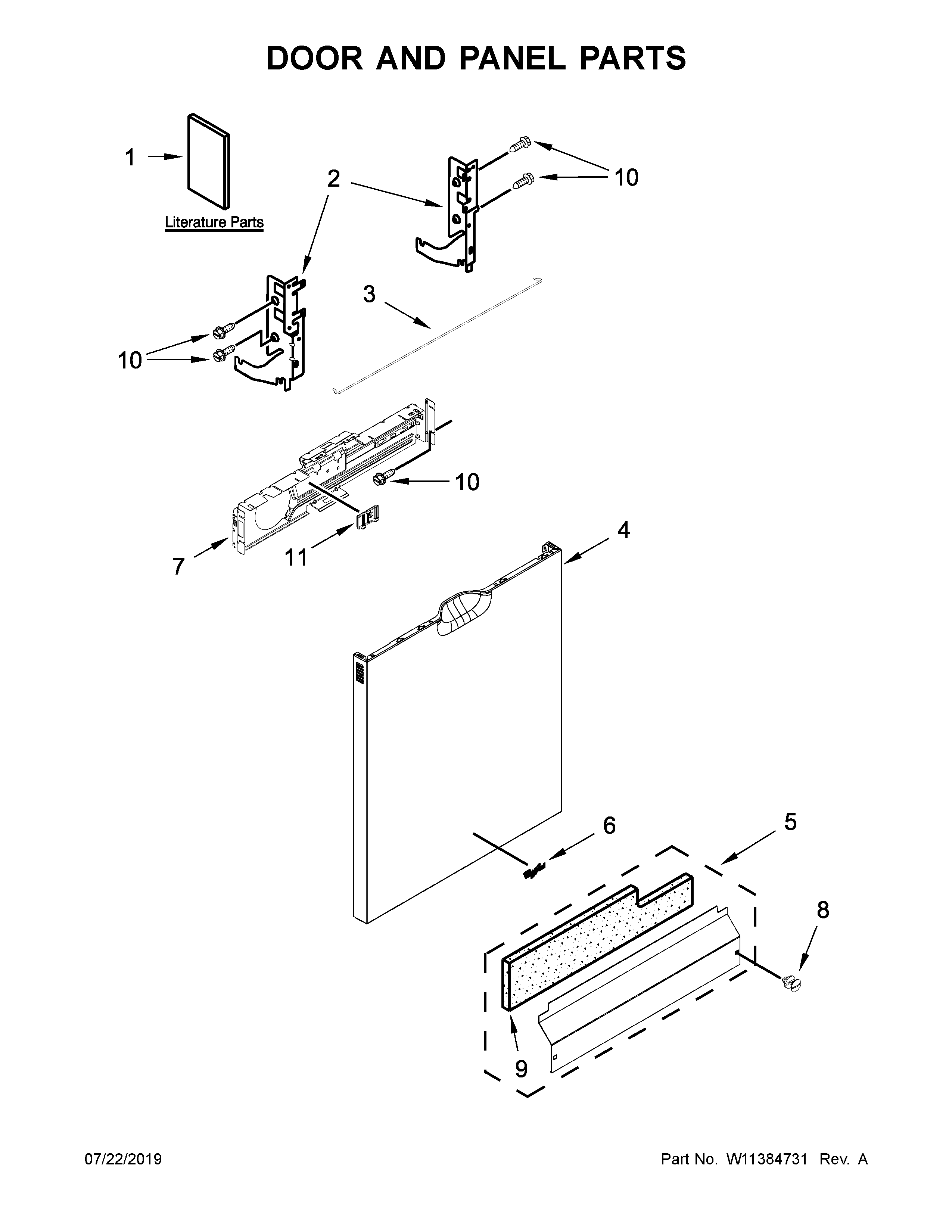 Door and panel parts