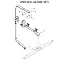 Whirlpool WDF590SAJW0 upper wash and rinse parts diagram