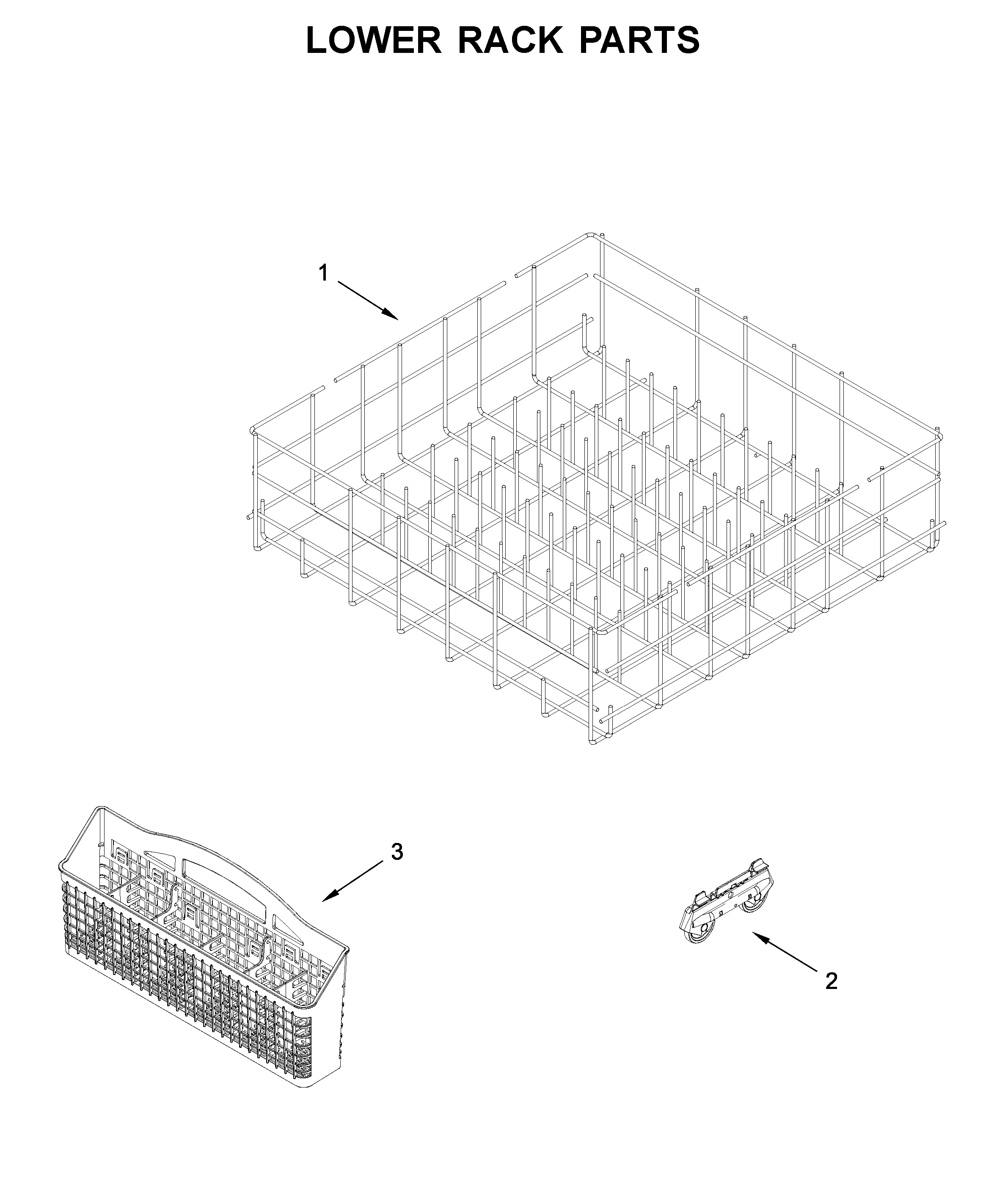 Lower rack parts
