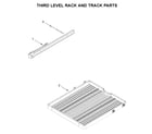 Whirlpool WDF590SAJW0 third level rack and track parts diagram