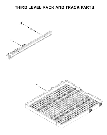 Third level rack and track parts