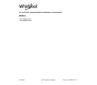 Whirlpool WFC150M0EW4 cover sheet diagram