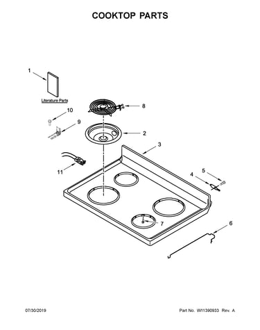 Cooktop parts