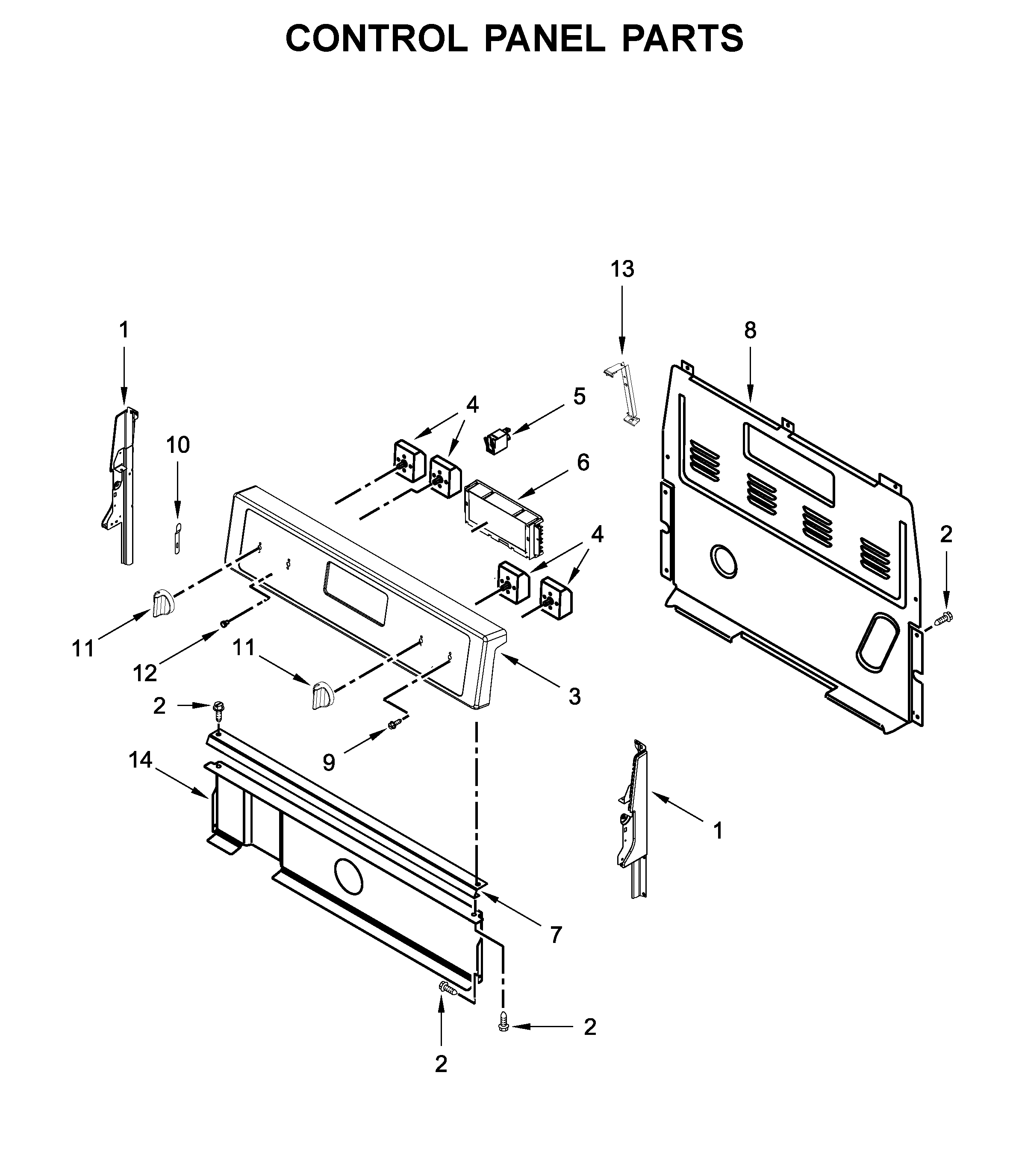 Control panel parts