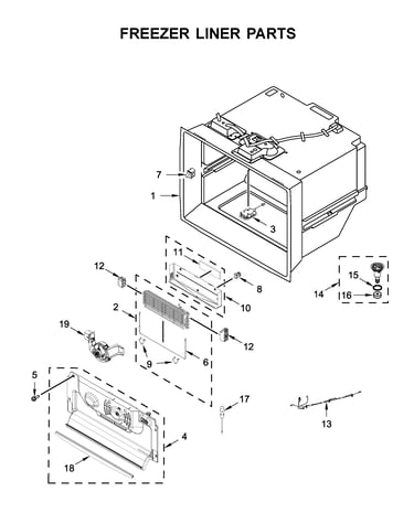 Freezer liner parts