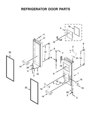 Refrigerator door parts