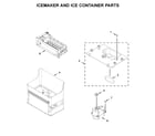Jenn-Air JFFCC72EFP00 icemaker and ice container parts diagram