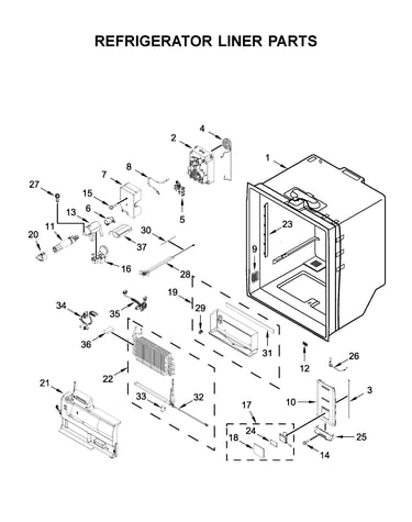 Refrigerator liner parts