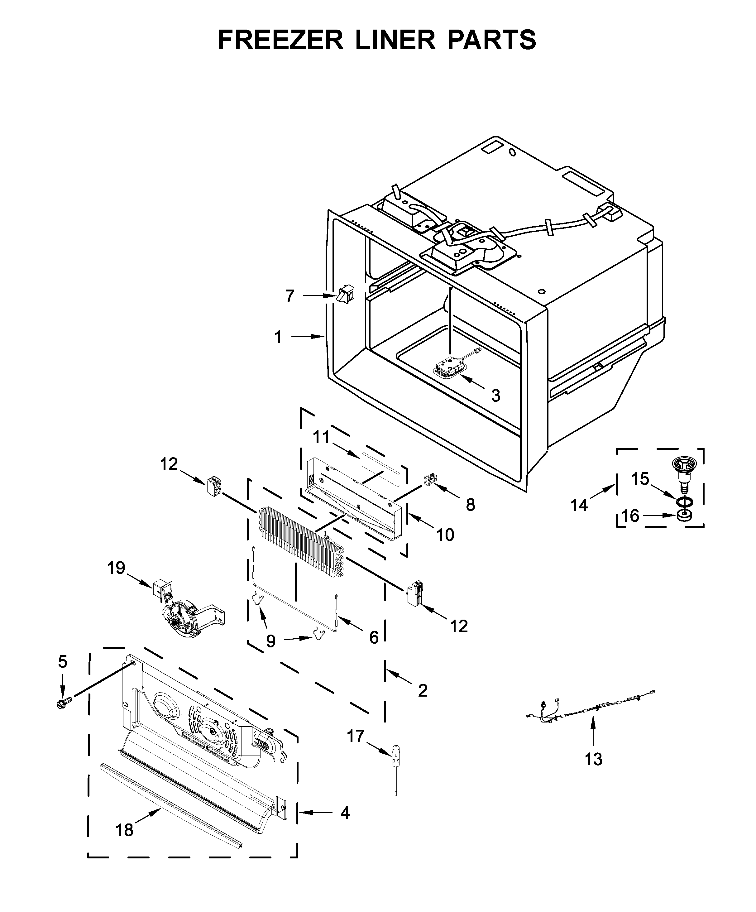 FREEZER LINER PARTS