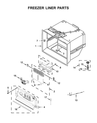 Freezer liner parts
