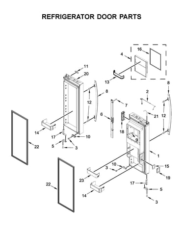 Refrigerator door parts
