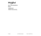 Whirlpool WSF26C3EXW01 cover sheet diagram